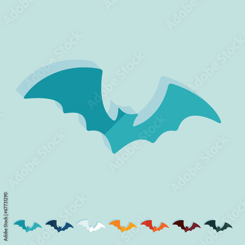 Flat design: bat