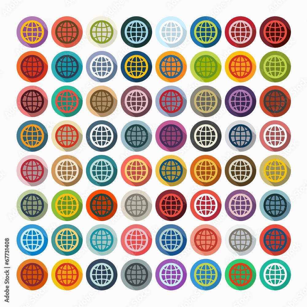 Fototapeta premium Flat design: globe