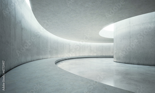 empty concrete open space interior with sunlight #67731417