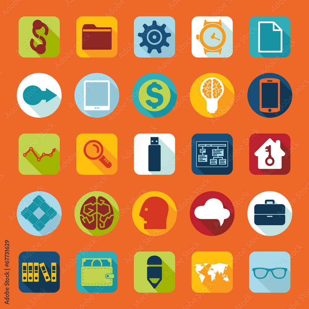 Set of flat icons Set of flat icons