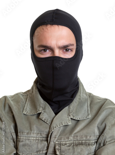 Portrait of a masked burglar