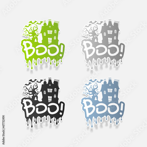 realistic design element: boo