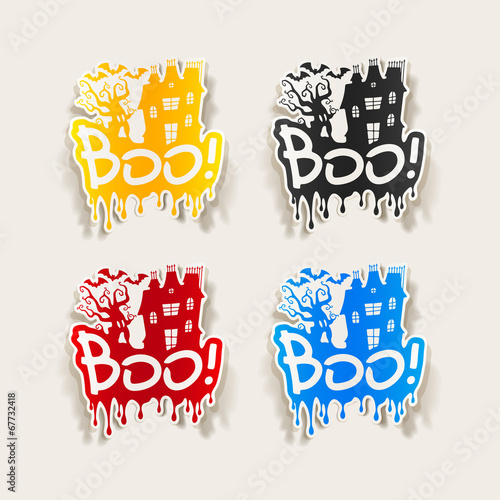 realistic design element: boo