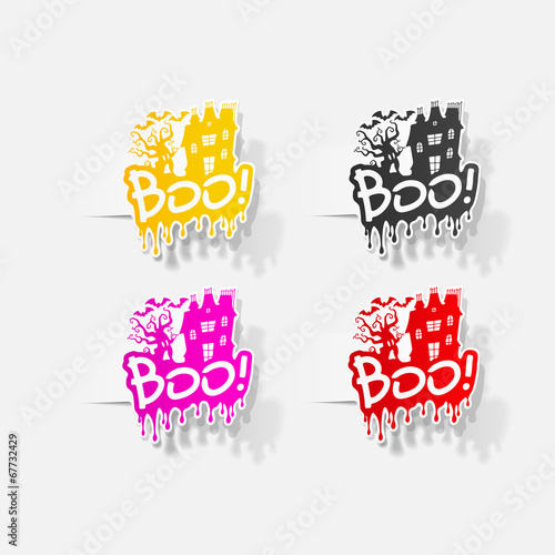 realistic design element: boo