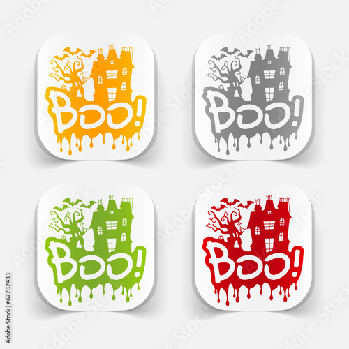 realistic design element: boo