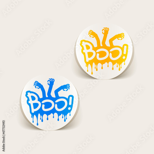 realistic design element: boo