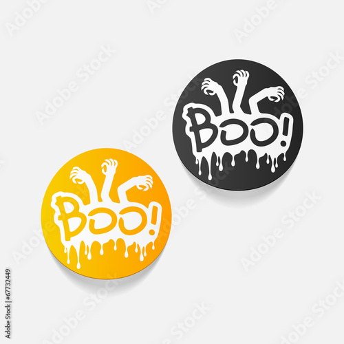 realistic design element: boo