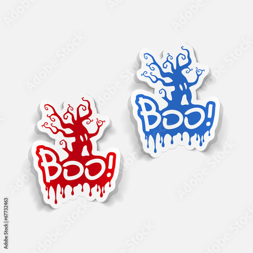 realistic design element: boo