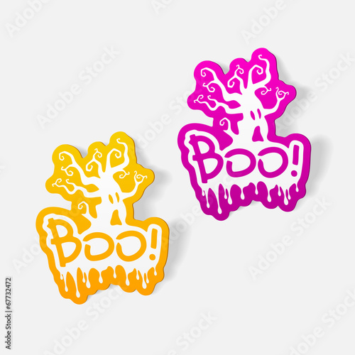 realistic design element: boo