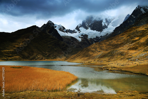 Jirishanca Peak in Cordiliera Huayhuash, Peru, South America