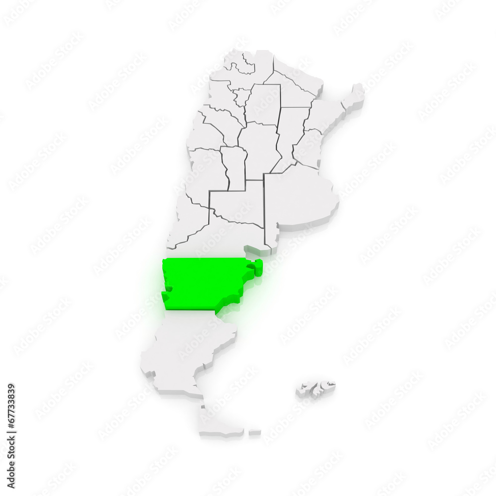 Map of Chubut. Argentina.