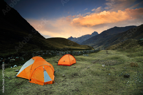 Camping in Cordiliera Huayhuash, Peru, South America
