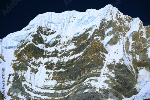 Mountain landscape in Cordiliera Huayhuash, Peru, South America photo