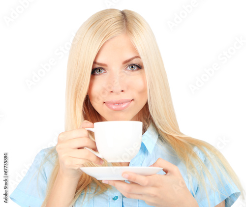 Young beautiful woman with ...