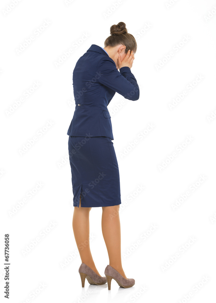 Full length portrait of frustrated business woman Full length portrait of frustrated business woman