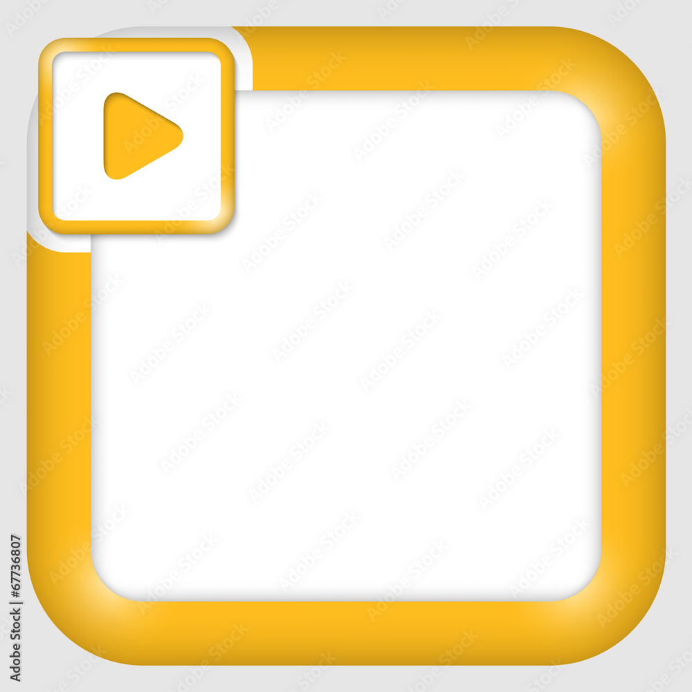 vector text box for any text with play symbol
