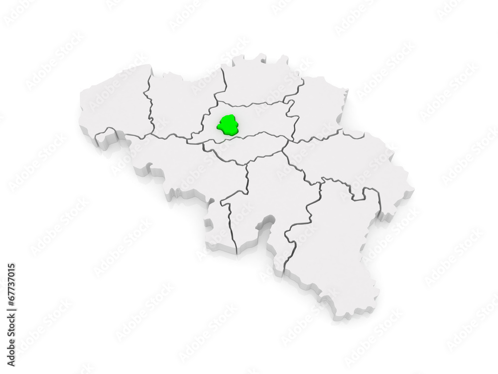 Fototapeta premium Map of Brussels. Belgium.