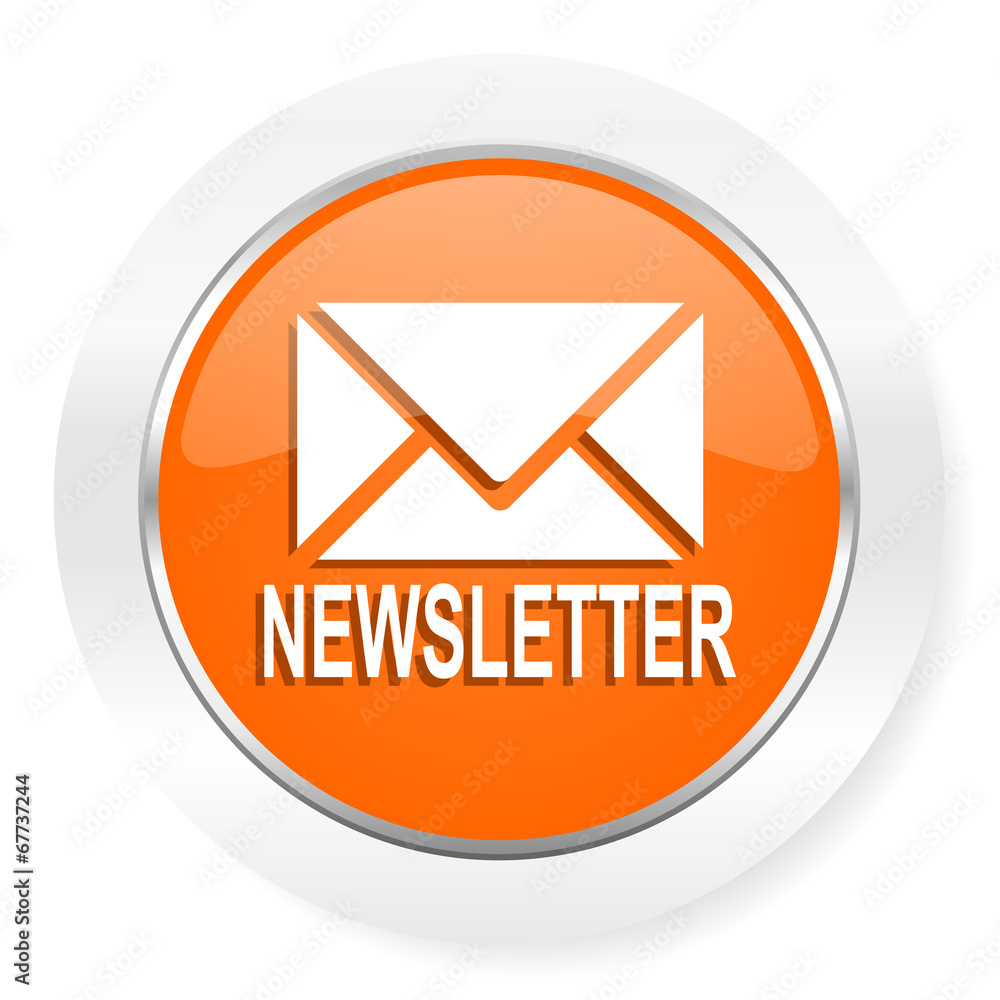 newsletter orange computer icon newsletter orange computer icon