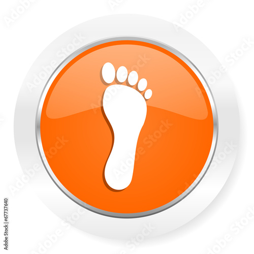 foot orange computer icon