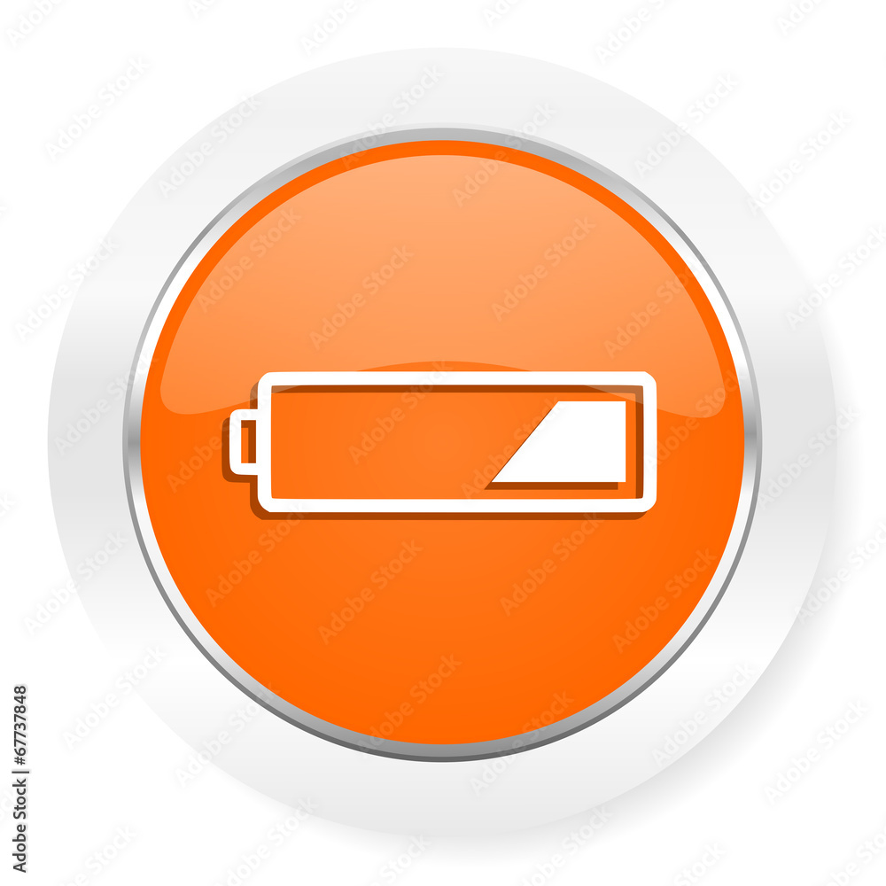 battery orange computer icon