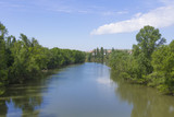 Pisuerga river passing through Valladolid, Spain