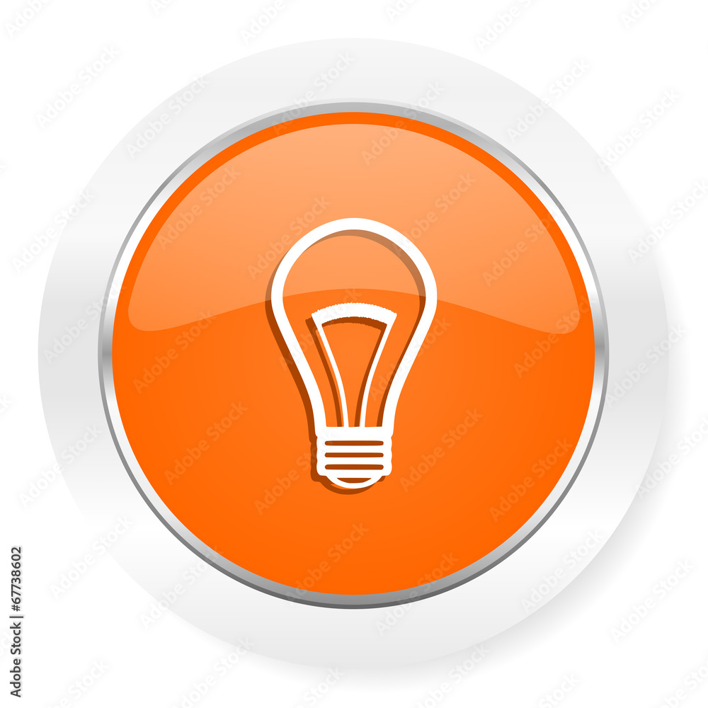 bulb orange computer icon bulb orange computer icon