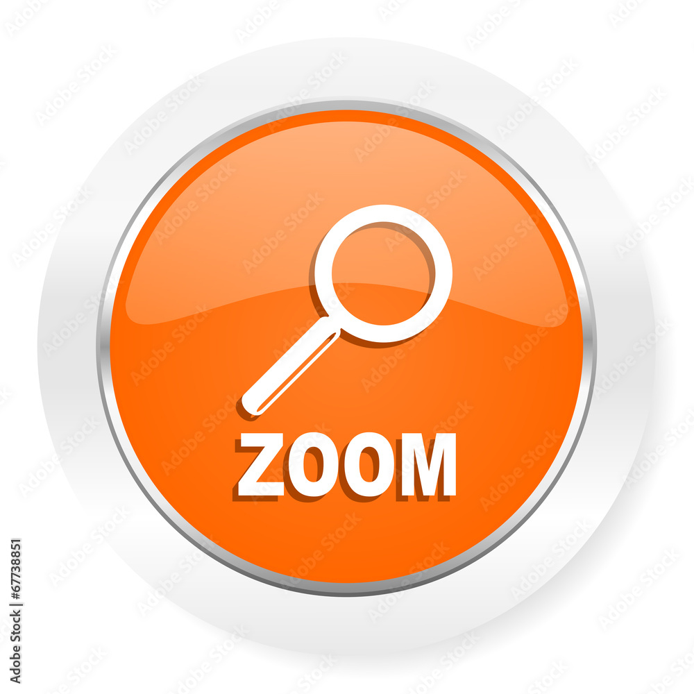 zoom orange computer icon zoom orange computer icon