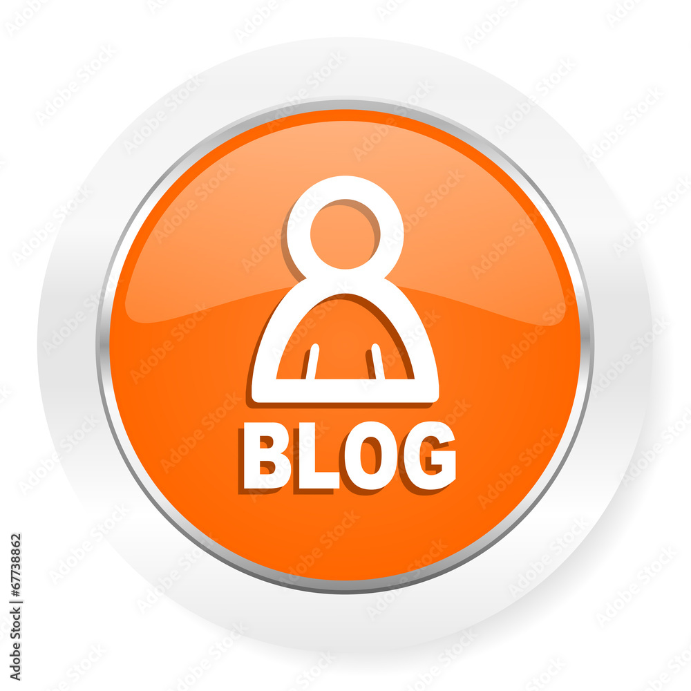 blog orange computer icon