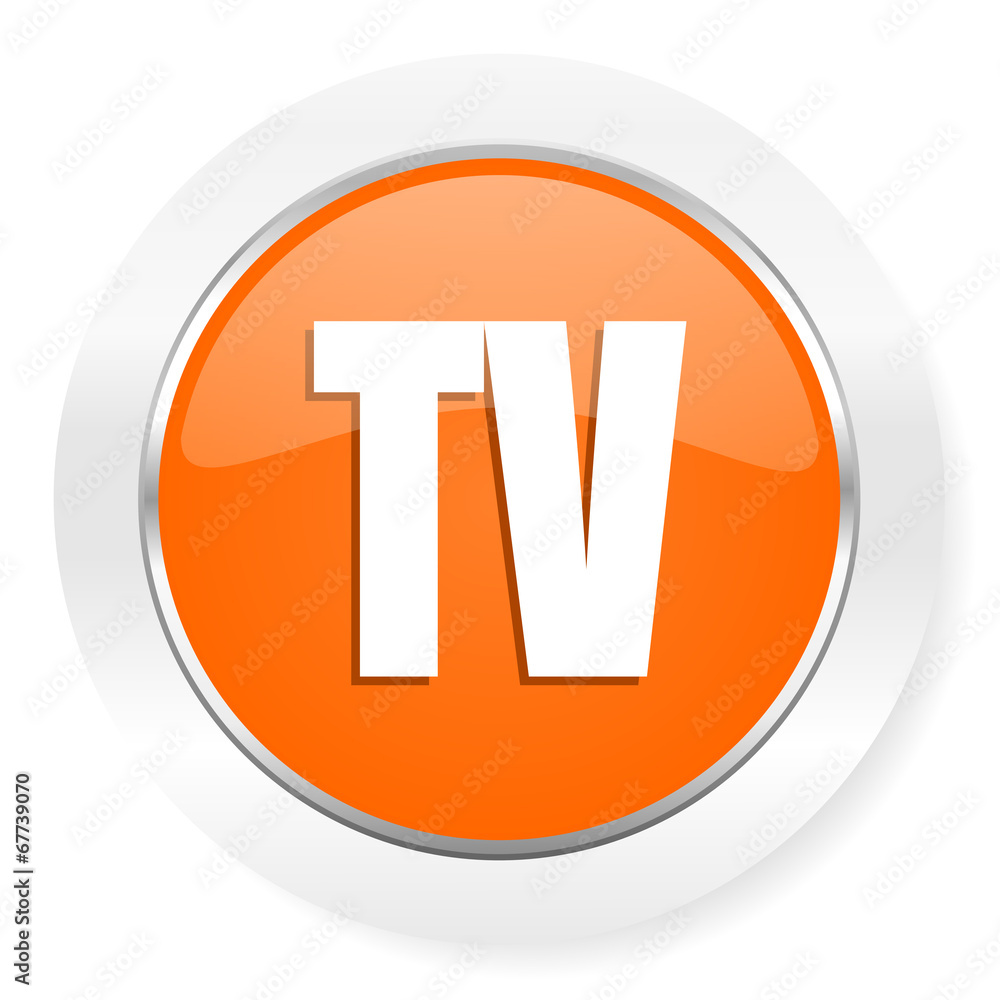 tv orange computer icon tv orange computer icon
