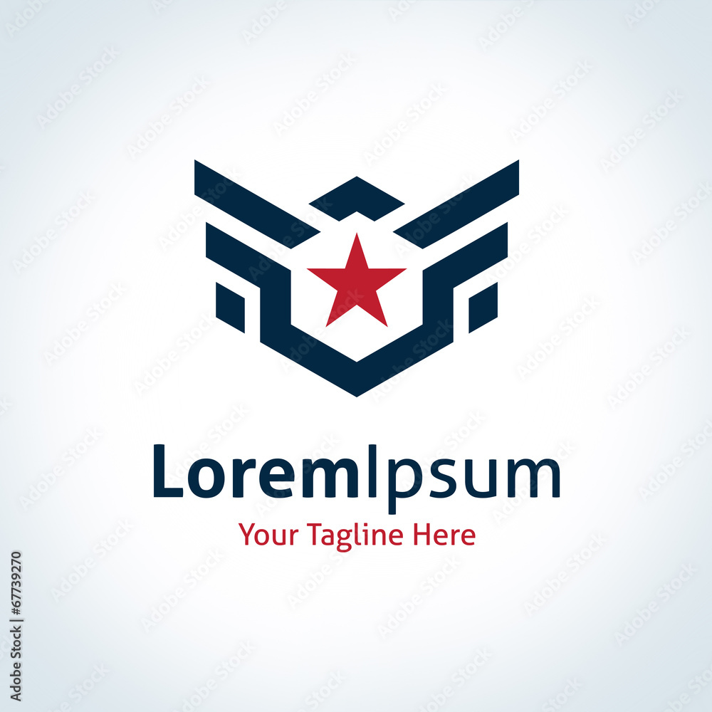 Fly star wings professional business logotype strength logo icon