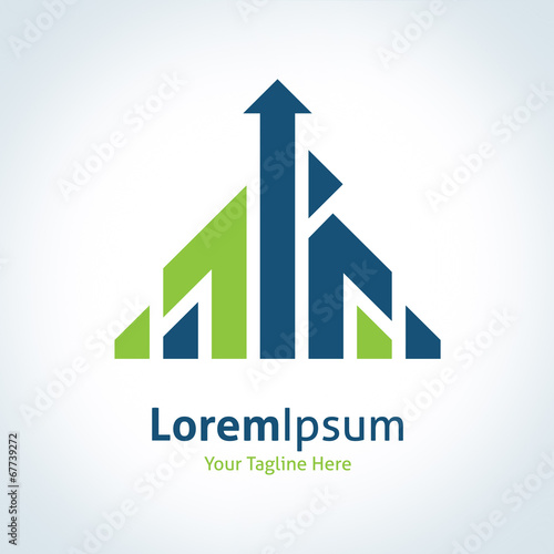 Upgrade business company icon green arrow up logo icon corporate