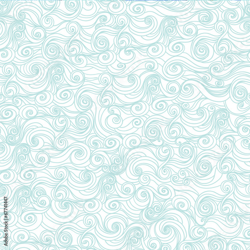 Seamless background with waves and curls