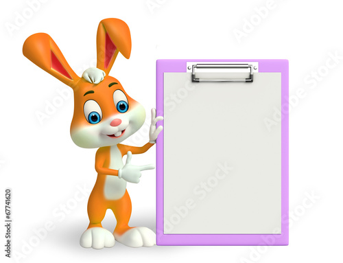 Easter Bunny with notepad photo
