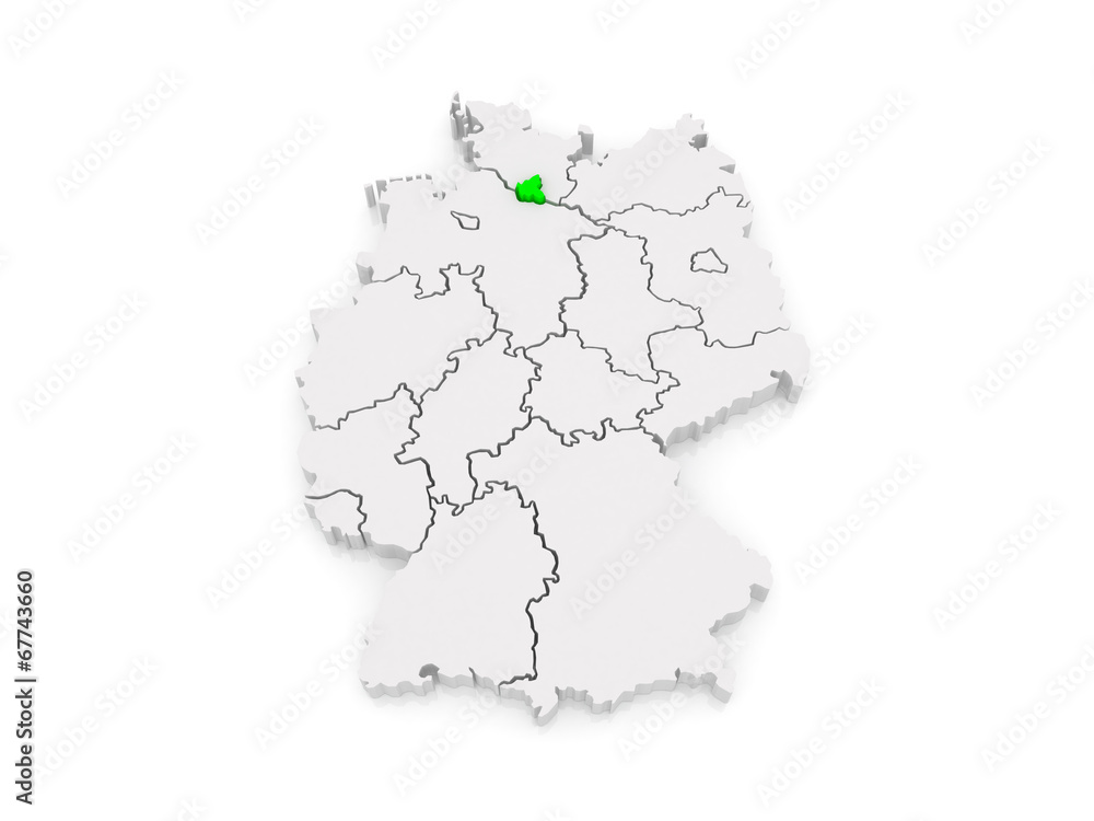 Map of Free and Hanseatic City of Hamburg. Germany. Map of Free and Hanseatic City of Hamburg. Germany.