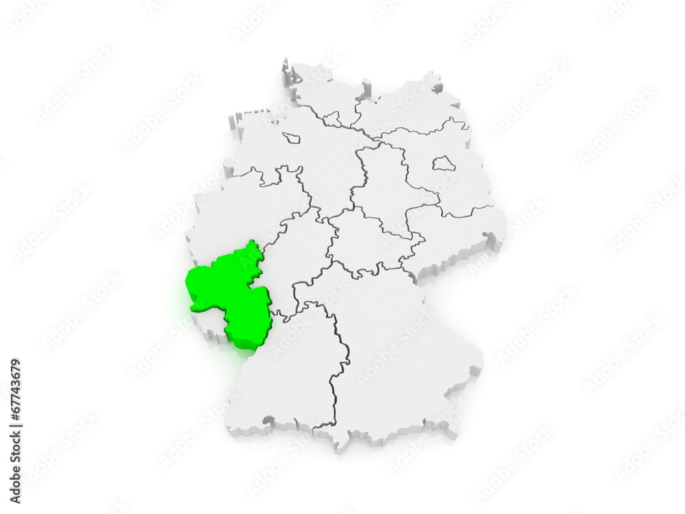 Map of Rheinland-Pfalz. Germany. Map of Rheinland-Pfalz. Germany.