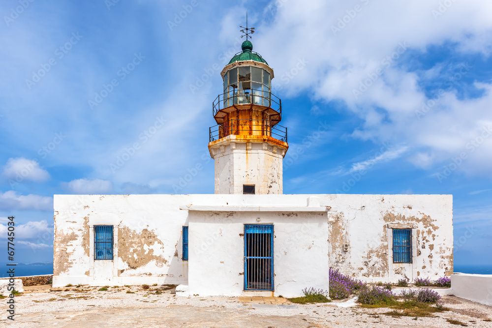 Armenistis lighthouse on the island of Mykonos