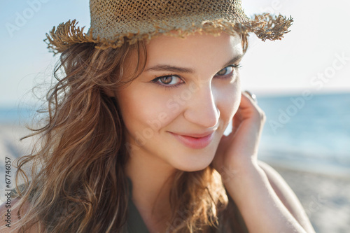 Beautiful girl on a beach