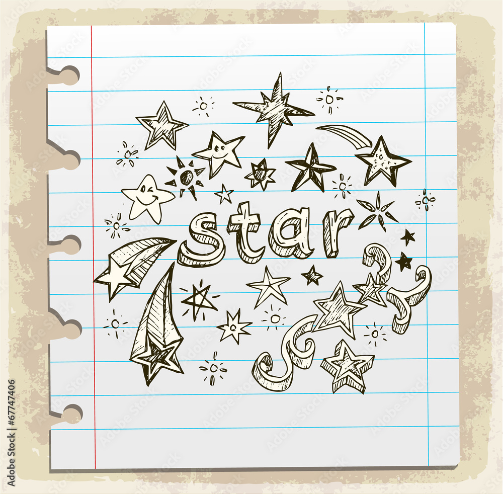 Obraz premium star doodle