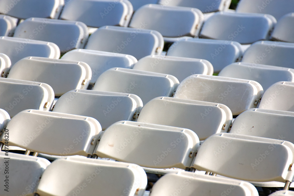 Naklejka premium Rows of Empty Chairs