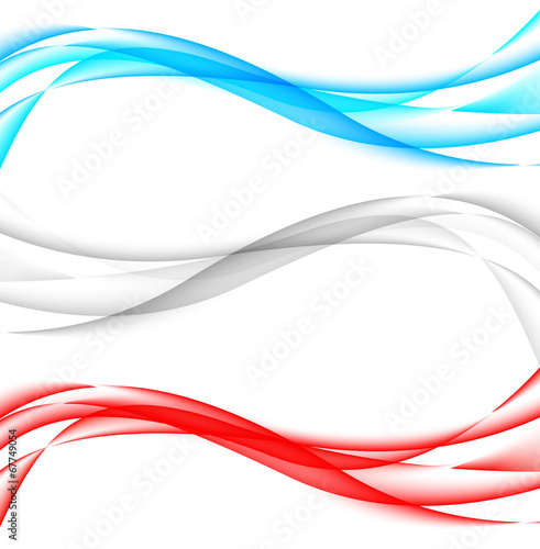 Set of wavy banners