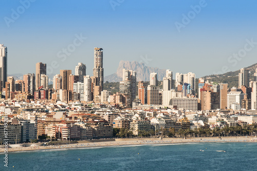 Skyscrapers near the beach in Benidorm, Spain