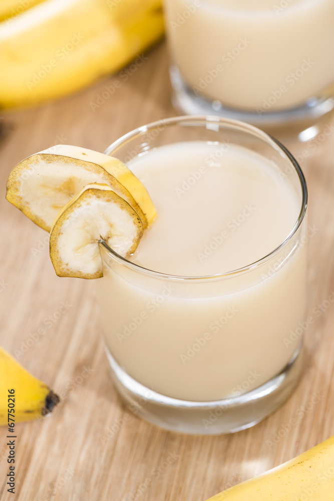 Glass with Banana Juice Glass with Banana Juice