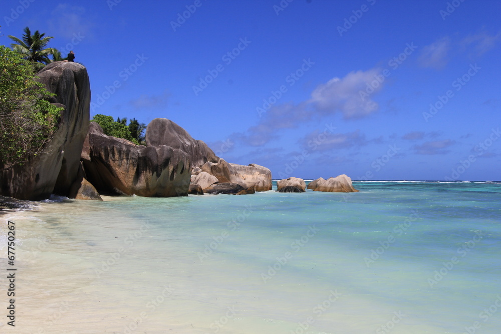 plage, anse source d'Argent, Seychelles