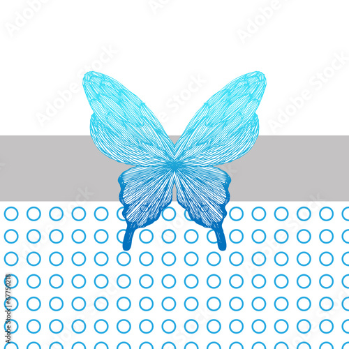 background with blue butterfly