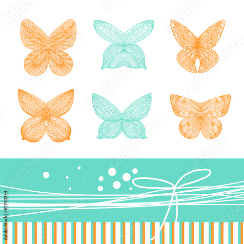 card with butterflies and bow