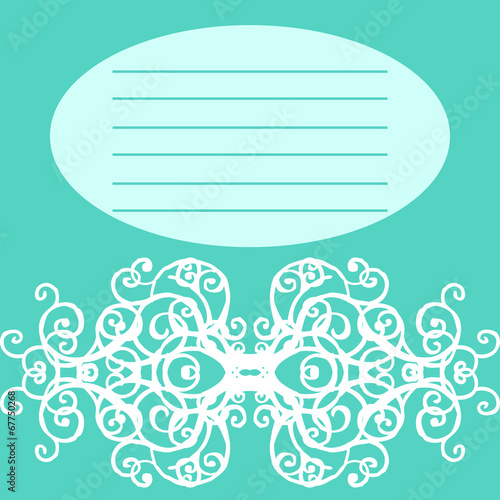 card with lace pattern