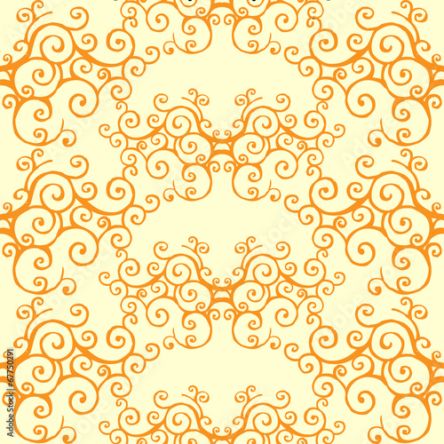 Seamless lace pattern orange