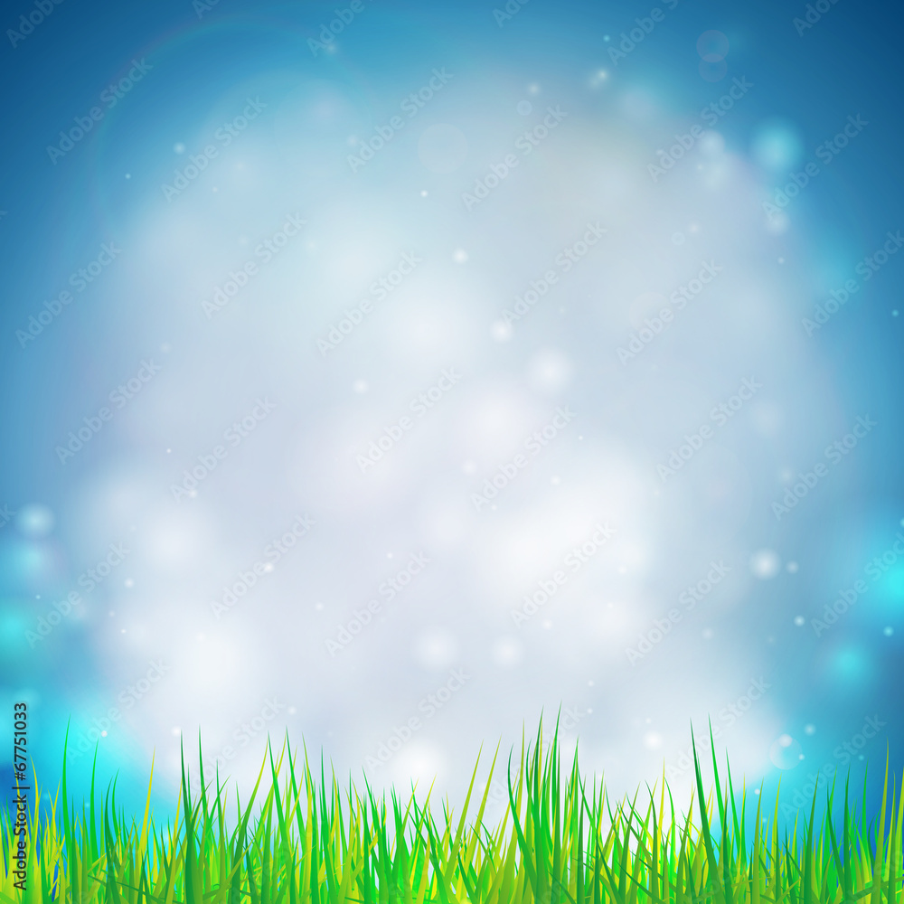 Abstract background with grass vector illustration. Vector
