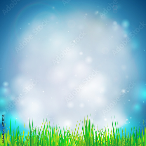 Abstract background with grass vector illustration. Vector