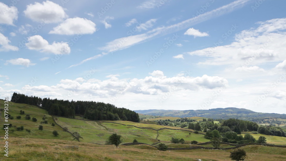 Landscape in Cumbria, UK, seen from the town of Widermere Landscape in Cumbria, UK, seen from the town of Widermere
